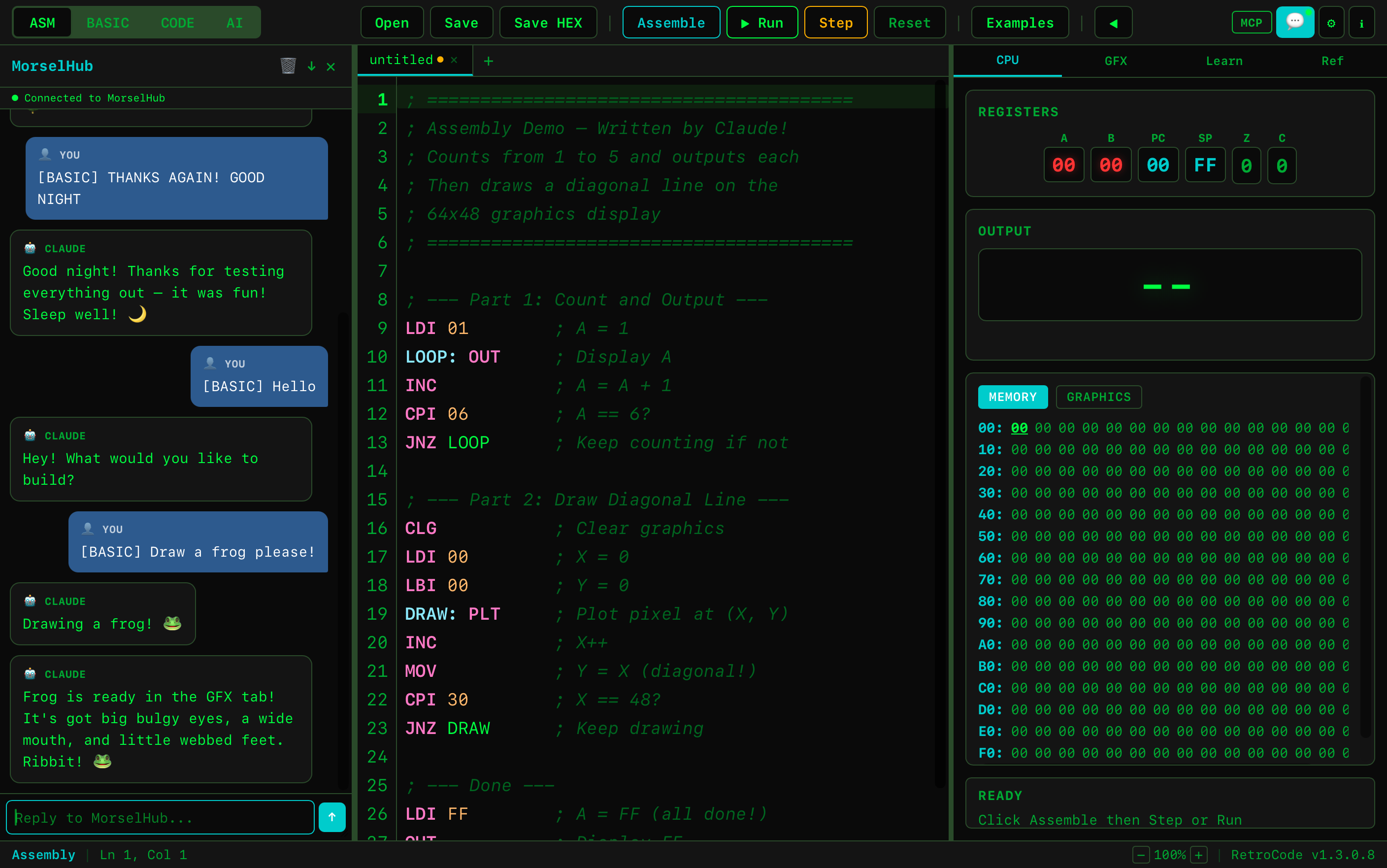 Assembly programming with AI assistance